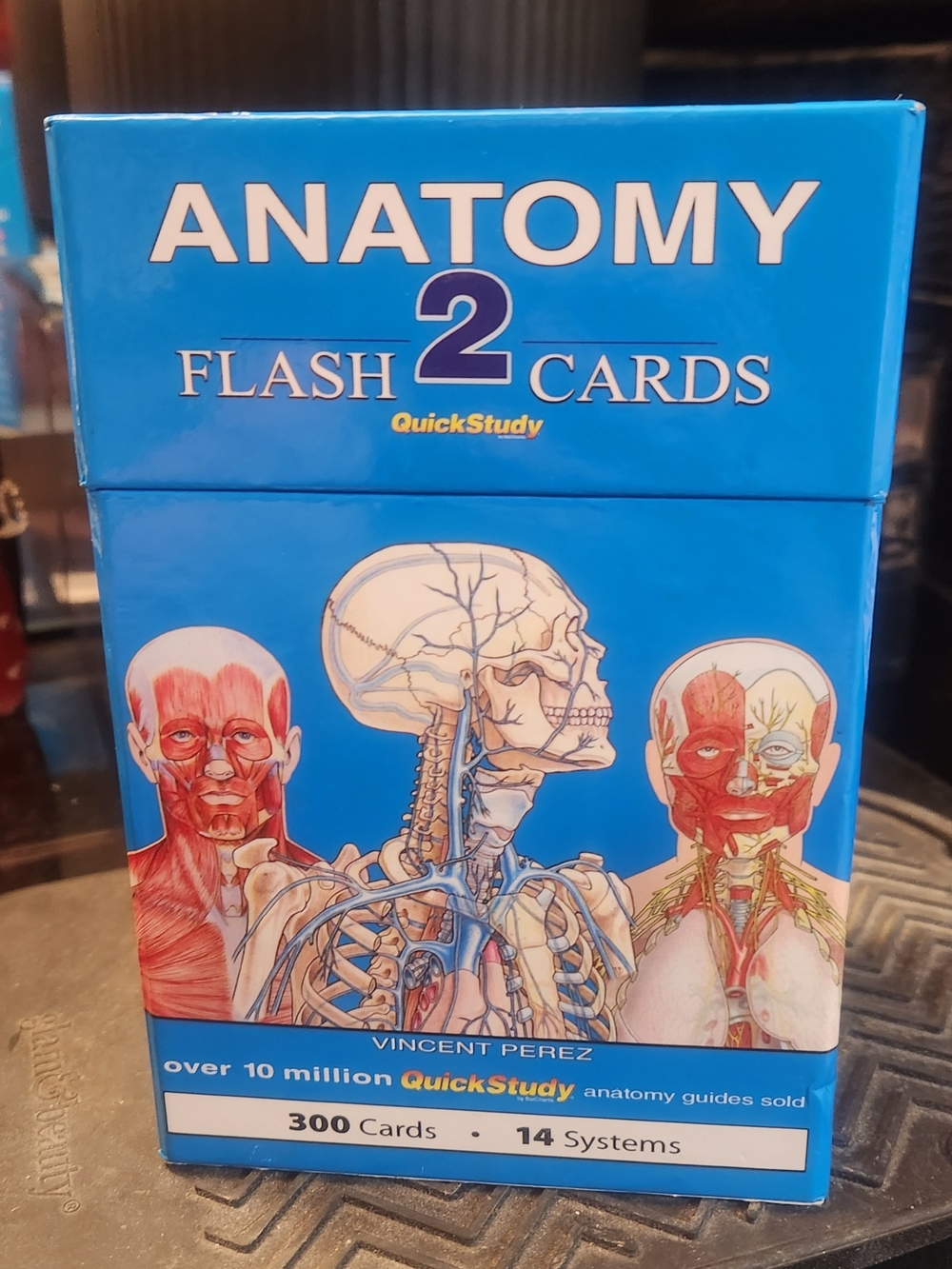 ANATOMY Flash Cards 300-Card Set by QuickStudy - Blue